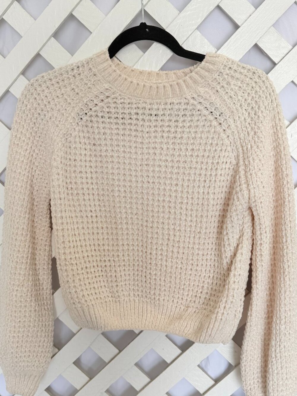 Altar'd State Chenille Sweater- Ivory- size: L